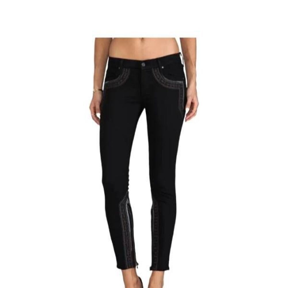 MOTHER The Black Sheep and the Princess The Looker Inside Zip Ankle Jeans sz 25